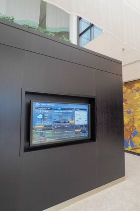 Hilliard hotel interactive lobby board