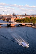 Wasserstraßen von Kopenhagen unweit des Marriott Hotels
