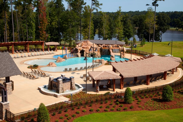 Outdoor pool at Opelika hotel