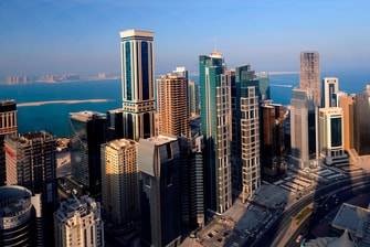الحي المالي في الدوحة ويست باي