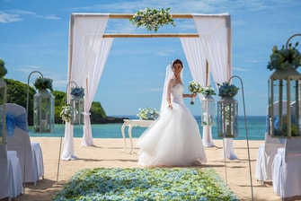 Hochzeitsort am Strand auf Bali