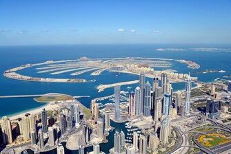 Luftbild vom Hotel in Dubai