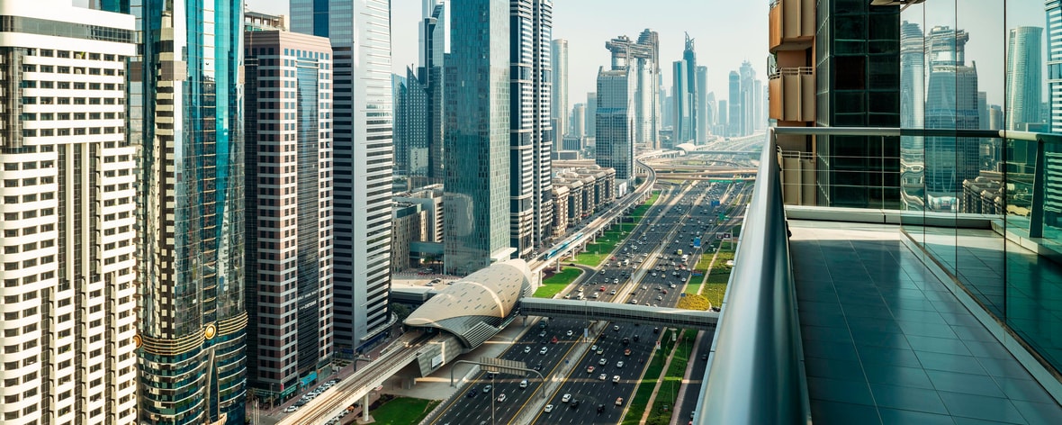 Vista para a Sheikh Zayed Road