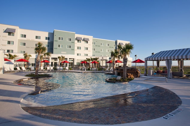 Hotel outdoor pool Galveston Island