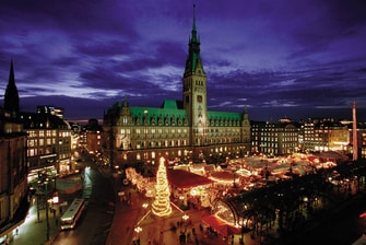 Marché de Noël à proximité du Hamburg Marriott Hotel