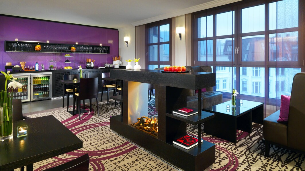 Lounge executivo no hotel de Hamburgo