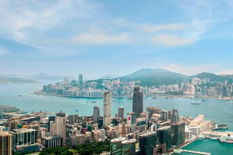 Vista panorámica de Hong Kong