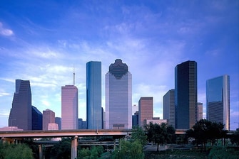 Vista panorámica al centro de Houston