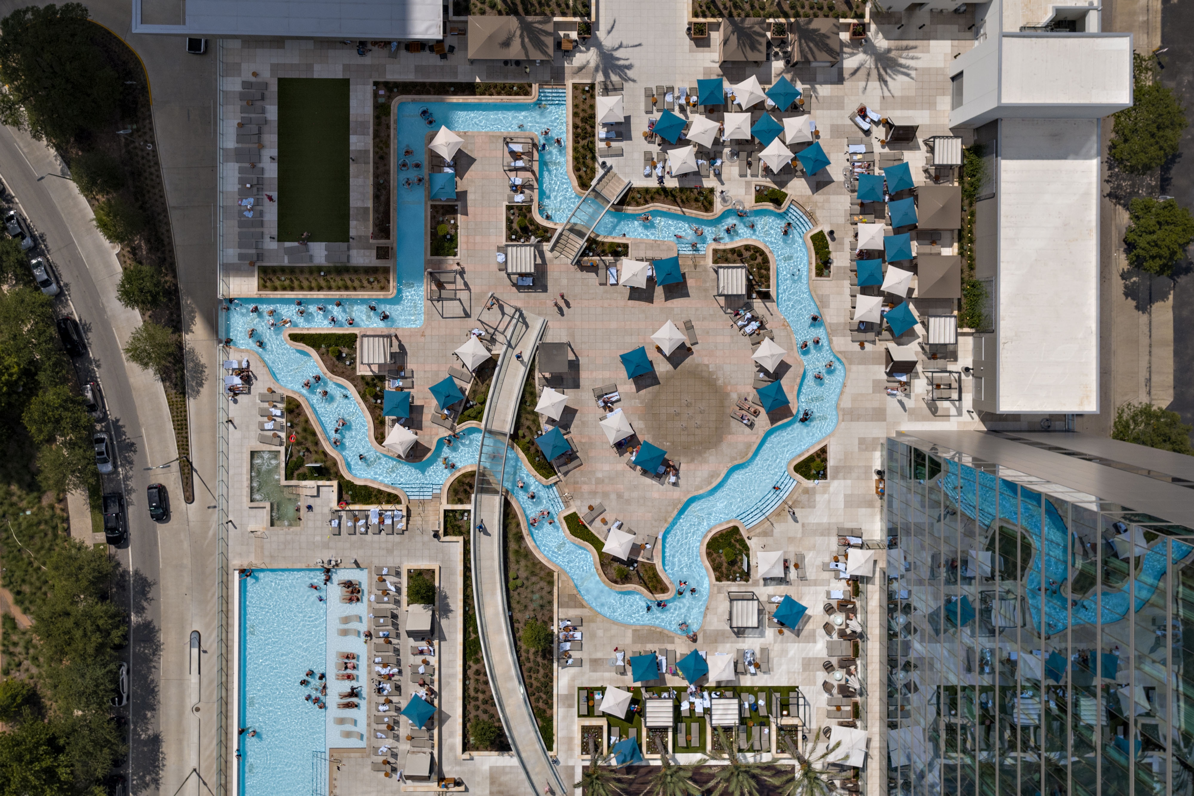 Pool aerial day