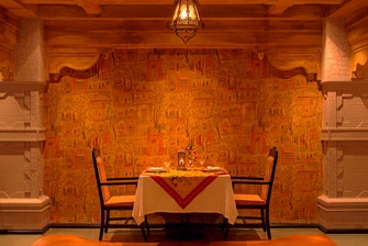 Bukhara Indian Restaurant Table setup