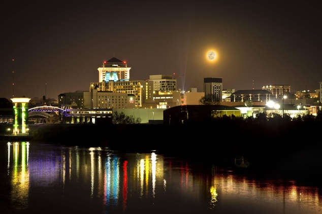 Montgomery Alabama Skyline Super Moon