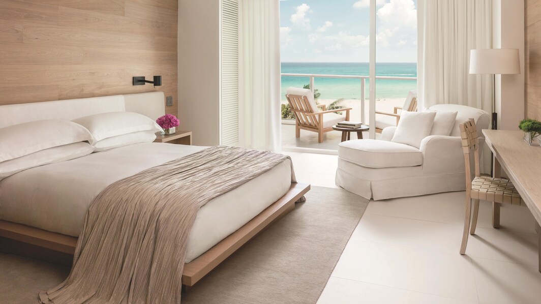Chambre d'hôtel avec vue sur l'océan à Miami Beach