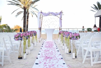 Instalaciones para bodas en Miami Beach