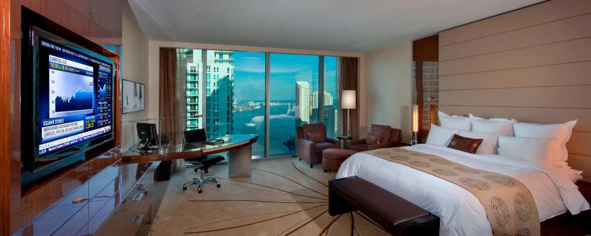 habitación con vistas a la bahía en el centro de Miami