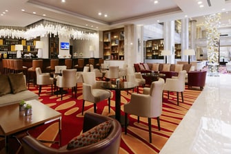 Moskau, Bar in Hotel-Lobby