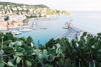 Vue du port de Nice depuis le parc de la colline du château