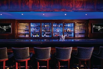 Hotel bar in Manhattan hotel