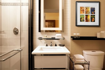 Suite bathroom in Manhattan hotel