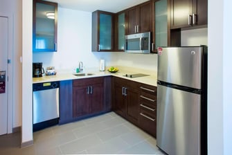 Bronx, NY hotel suite kitchen