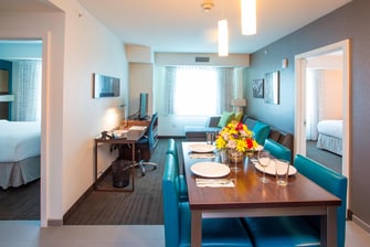 Bronx hotel suite living area