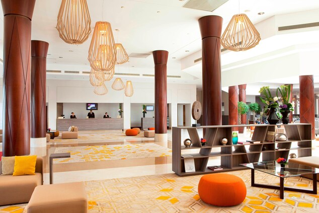 Paris airport hotel lobby