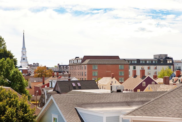 View of Roof Tops and North Church