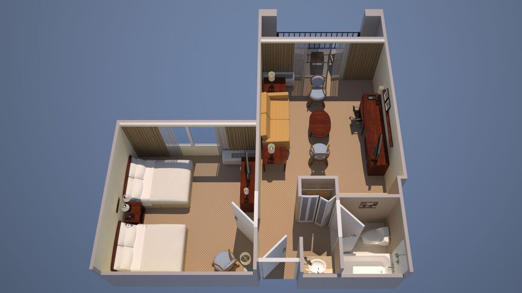 Suite de 1 dormitorio - Suite de 2 habitaciones - 2 camas completas y sofá-cama