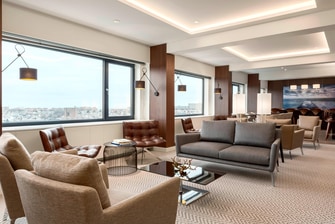 Lounge ejecutivo del hotel en La Haya