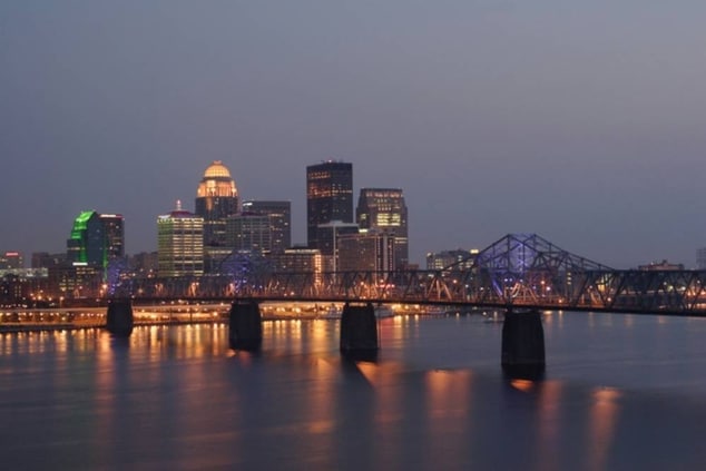 Downtown Louisville Nighttime Skyline
