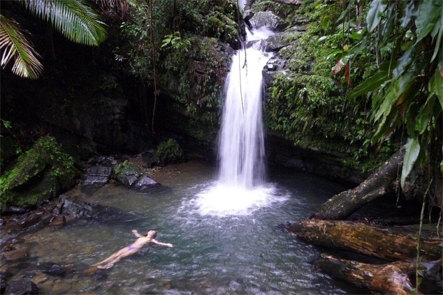 San Juan rainforest waterfall