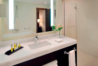 Bathroom in the Marriott Astana Hotel