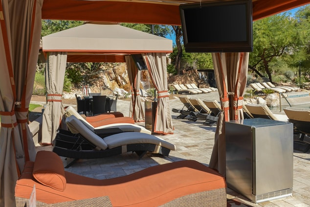 Cabana with Chaise Lounges