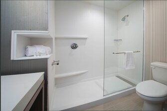 Modern design shower in bathroom