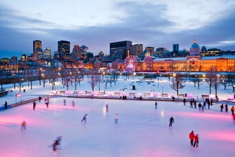 Activités d'hiver dans le Vieux-Montréal