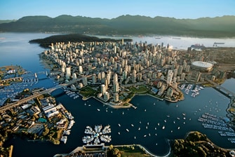 Vue aérienne de Vancouver